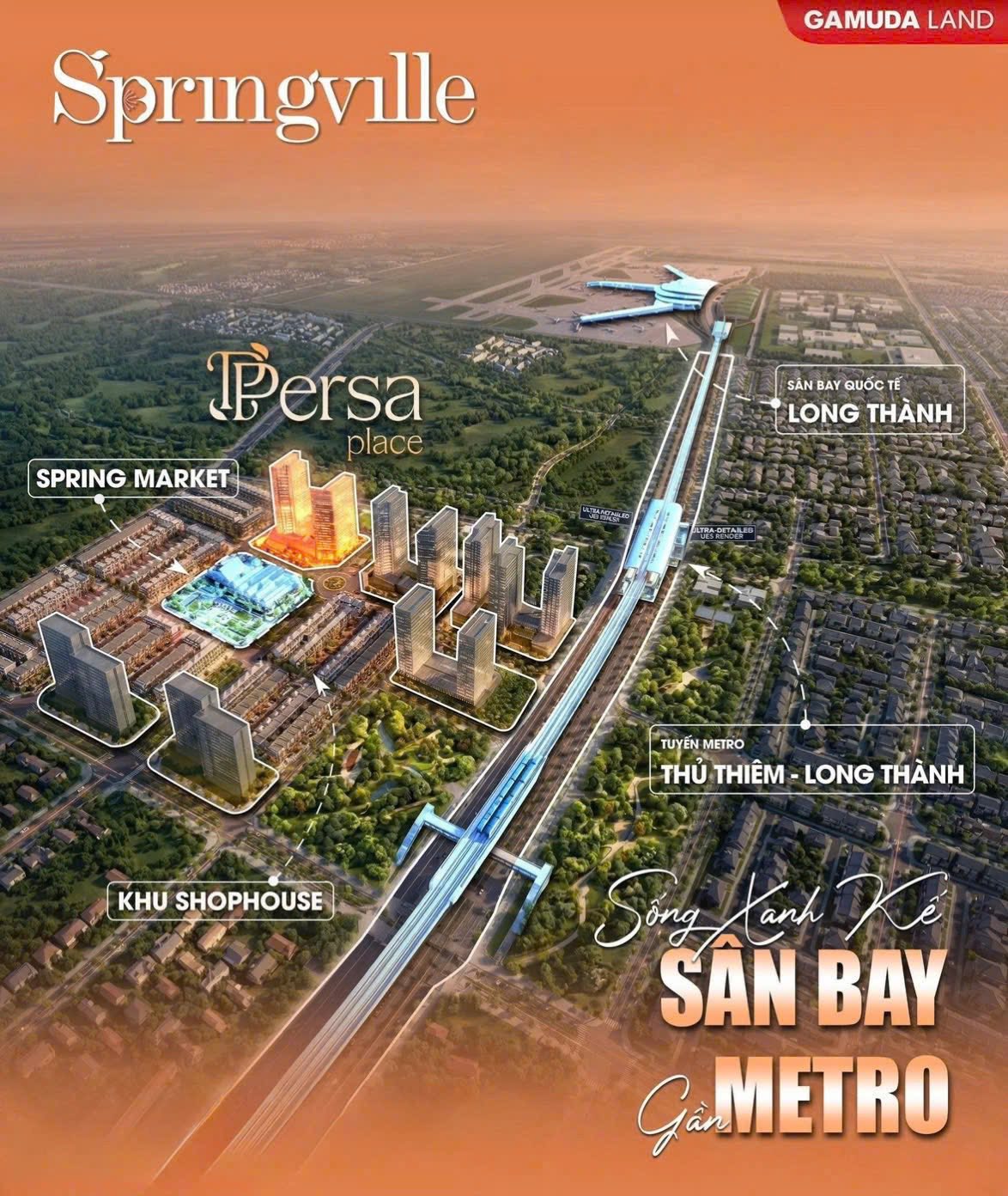 Springville Nhơn Trạch dần hiện hữu, đô thị trung tâm khởi sinh nhịp sống mới 2 Phân khu căn hộ Persa Place tại Springville