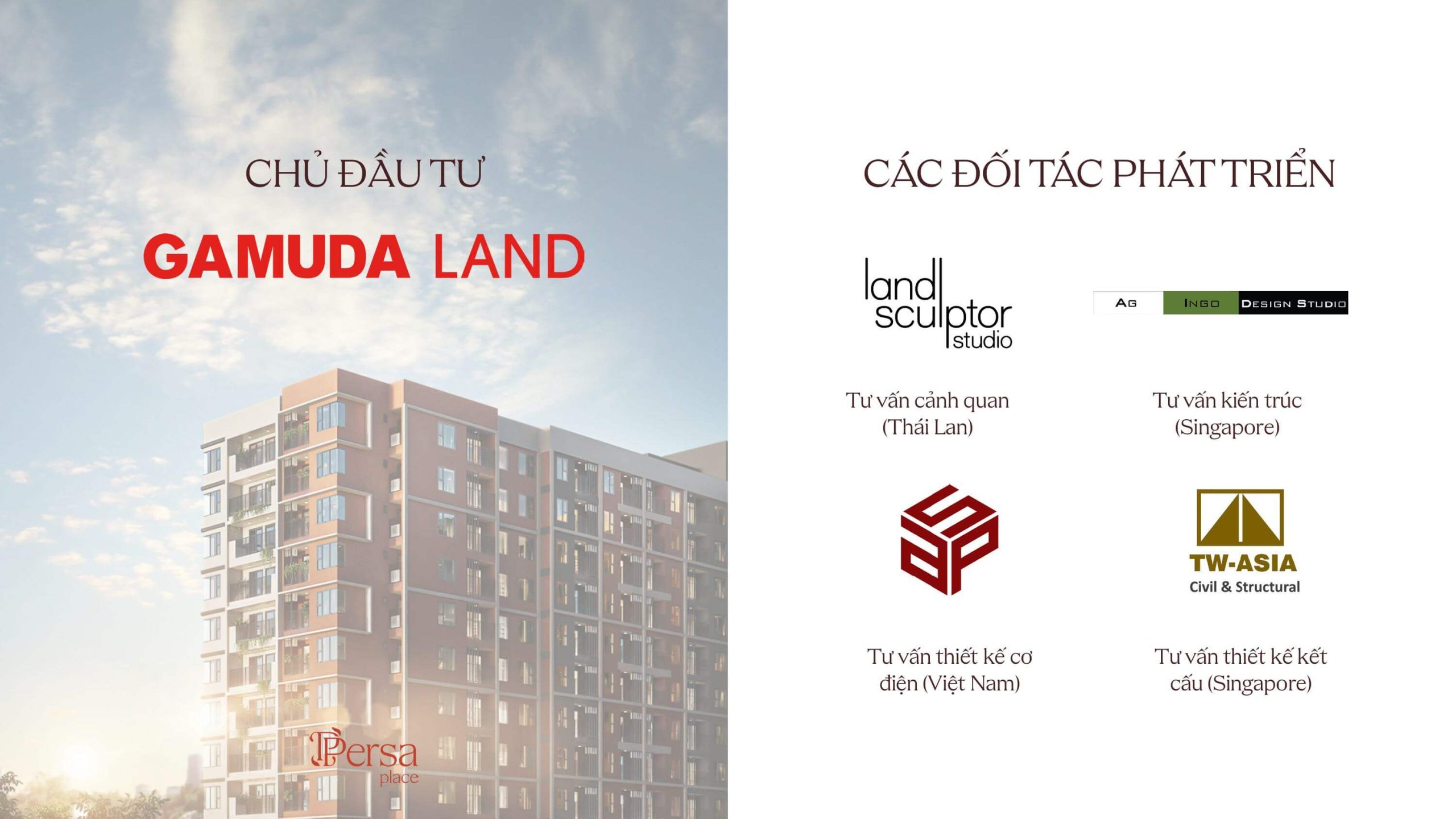Persa Place 2 Chủ đầu tư Gamuda Land và các đối tác thiết kế